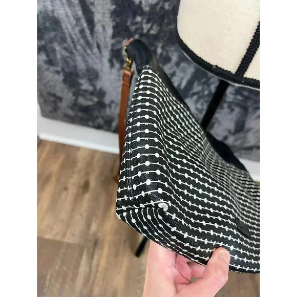 Fossil Fiona Crossbody Bag Black White Brown Adjustable Strap 11X9 Purse - Picture 4 of 12